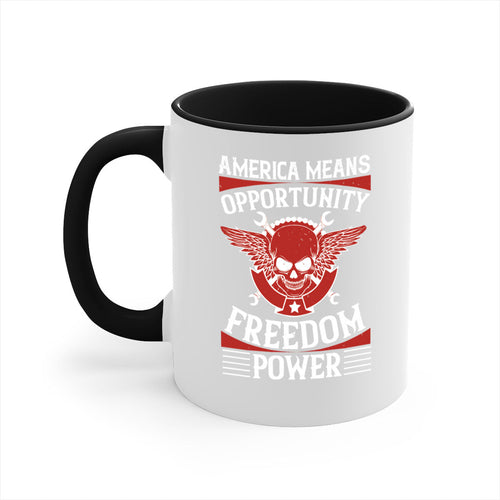 America means opportunity freedom power Style 85#- 4th Of July-Mug /